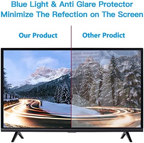 WSAH TV Ekran Koruyucu, kapalı ve Açık Parlama Önleyici TV Anti mavi ışık ekranı Buzlu Film, göz Koruması, TV Ekranı için 32-75