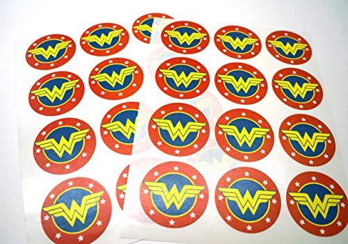 Wonder Woman Çıkartmaları: 24 Daire Çıkartması Paketi
