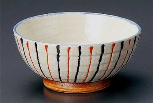 Japonya'da yapılan UDON,SOBA, TERİYAKİ-KASE veya Salata için 5 Ramen-Kase ITCHİN-TOGUSA Jiki Japon Porselen Seti