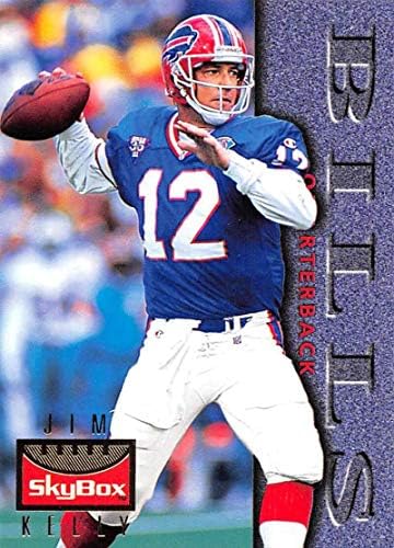 1995 SkyBox Premium Futbol 10 Jim Kelly Buffalo Bills Fleer'den Resmi NFL Ticaret Kartı / Skybox