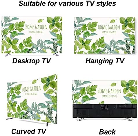 Evrensel TV Kapak Kapalı TV Kapak Ekran Koruyucu LCD Ekran Kavisli Kapak Asılı Geçirmez Bez için Ev Oturma Odası TV Koruma (Renk: