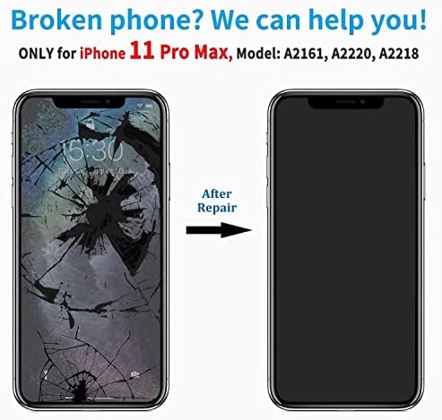 2 Öğeler: iPhone 11 için Pro Max Ekran Değiştirme Kiti Siyah 6.5 inç + iPhone 8/SE 2020 Ekran Değiştirme Tam Montaj Kiti Siyah
