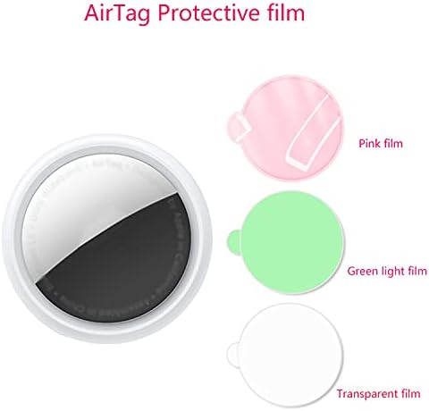 2 Takım Koruyucu Film Airtag ile uyumlu, Yumuşak TPU Ekran Koruyucu Cilt Filmi Anti-Scratch (Pembe)