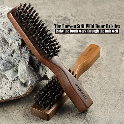 Erkekler için GAİNWELL Domuzu Kıl Saç Fırçası Seti-Vahşi Kıllar Kolayca Çözülür