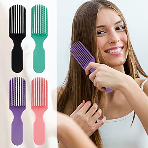 AKwell 4 Renk Detangler Fırça Saç Detangler Fırça Sapıkça, Kıvırcık, Dalgalı 4c veya Düz Saçlar İçin Geniş Diş Tarağı Karışıklıklarınızı