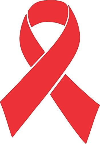 Barking Kum Tasarımlar Kalp Hastalığı HIV AIDS İnme Madde Bağımlılığı Şerit Farkındalık Kırmızı Kalıp Kesim Vinil Pencere Çıkartması