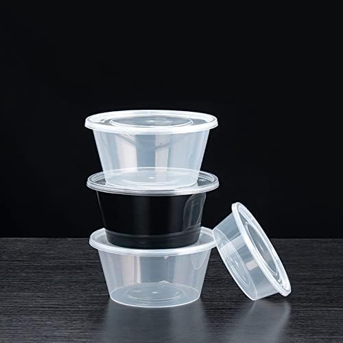 Kapaklı BPA İçermeyen 27oz Plastik Kaplar, 300ct. Hazır Siparişler, Yemek Hazırlama ve Depolama için Sızdırmaz, Mikrodalgada