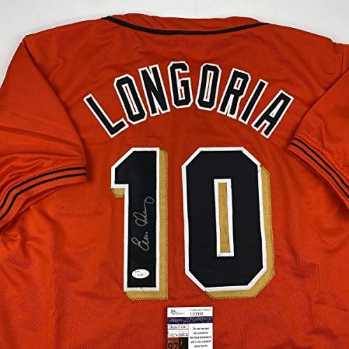 İmzalı / İmzalı Evan Longoria San Francisco Turuncu Beyzbol Forması JSA COA