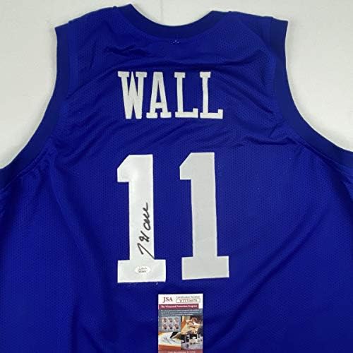 İmzalı / İmzalı John Wall Kentucky Mavi Kolej Basketbol Forması JSA COA