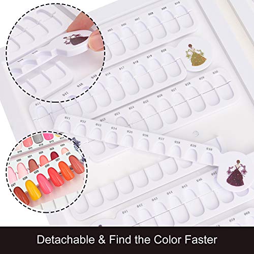 Noverlife 120 Renkler Ayrılabilir tırnak renk kartelası Ekran Kitap, tırnak jeli Lehçe Grafik Tırnak Boyama Uygulama Tasarım