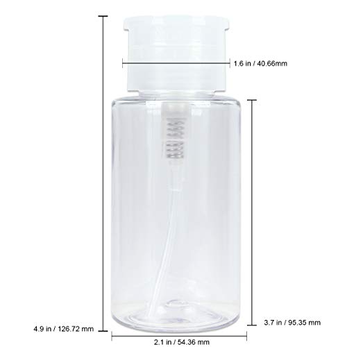 Beauticom Profesyonel Hiçbir İfade Etiketli Sıvı Pompalama Boş Şişe Dispenseri Aşağı İtin (7 oz, TEMİZLE)