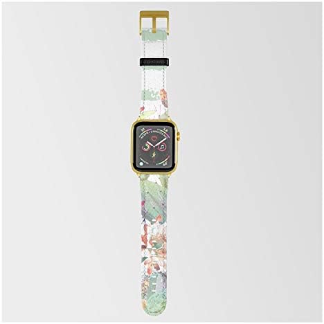 Apple ile Uyumlu Smartwatch Bandında Inovarts tarafından Suluboya Kaktüs, Çiçek ve Çizgili Tasarım