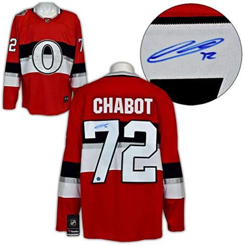 Thomas Chabot Ottawa Senatörleri NHL 100 Klasik Fanatik Forması İmzaladı-İmzalı NHL Formaları