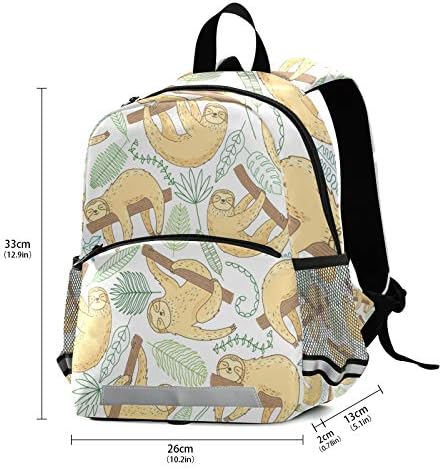ALAZA kahverengi tembel okul sırt çantası Bookbag emniyet kemeri tasma göğüs kemeri ile