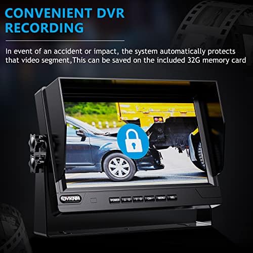 DVKNM Ultimate 9 IPS Monitör 1080 P HD-DVR Kayıt, yedekleme Kamera Komple Kiti için Araba, Kamyon, RV, IP69K Su Geçirmez Kamera,