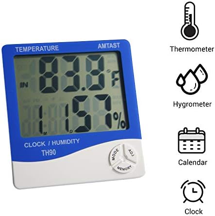 AMTAST Sıcaklık Ölçer Nem Ölçer Dijital Termometre Higrometre Hafif Sıcaklık Monitör Nem Testi