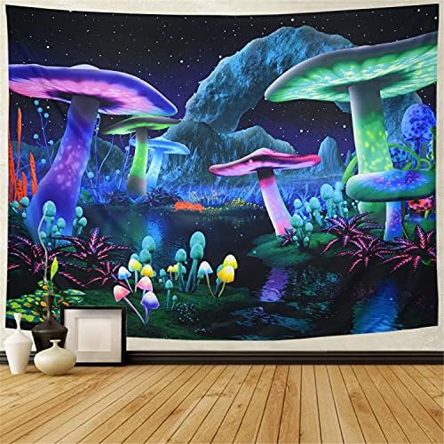 Rajahubri Psychedelic Mantar Goblen Fantezi Bitki duvar halısı Galaxy Uzay Goblen Yıldızlı Gece Gökyüzü Goblen Duvar Asılı Odası