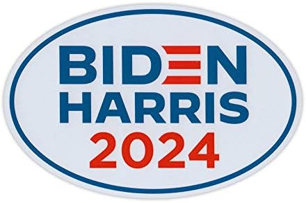 Oval Kampanya Mıknatısı, Joe Biden ve Kamala Harris 2024 Logo Mıknatısı, 6 x 4 Manyetik Tampon Çıkartması
