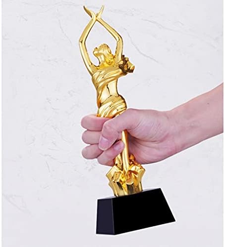 Süsler Altın Kaplama Reçine Trophy Kurumsal Ödülleri Üstün Çalışan Trophy Mükemmel Tanrıça Hediye Ücretsiz Dizgi ve Gravür (Renk: