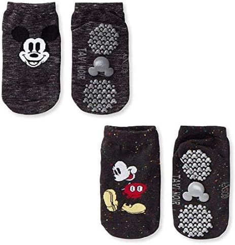 Minik Tabanlar Disney Karakter Deseni Yürümeye Başlayan Çocuk Alçak Kaymaz Kavrama Çorapları, Mickey 2 Paket Orta