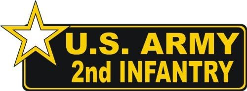 MIKNATIS Amerika Birleşik Devletleri Ordusu 2. Piyade Tampon Manyetik Etiket Çıkartma 6 6-Pack