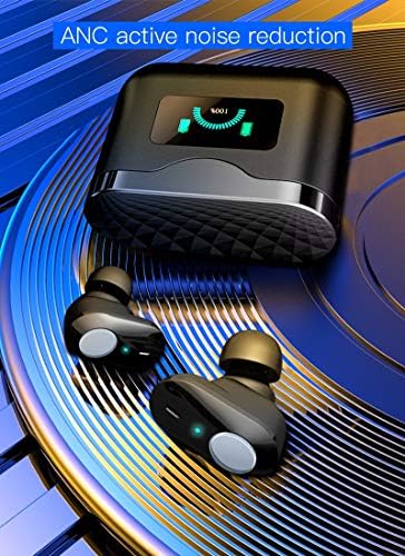 9 jiuguiyi Kablosuz Bluetooth Kulaklık, Bt5. 0 Aktif Gürültü Azaltma, HıFı Su Geçirmez Led Ekran, ıOS ve Android Cihazlar ve