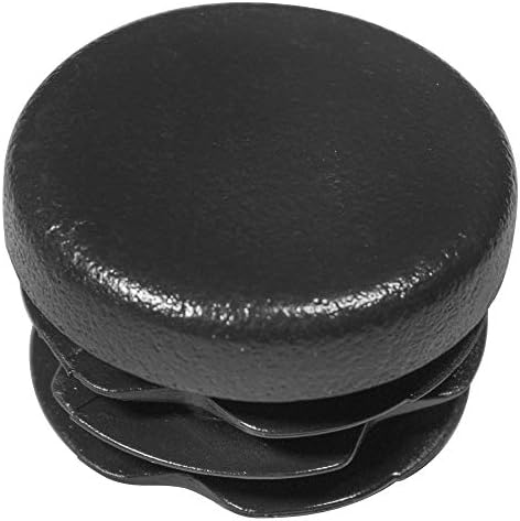 Prescott Plastics 1 İnç Yuvarlak Plastik Fiş Ekleme (16 Paket), Metal Boru için Siyah Uç Kapağı, Çit, Boru Direği, Sandalyeler