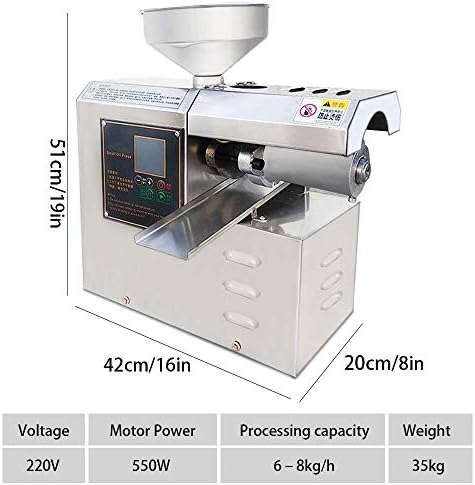 JİAWANSHUN Paslanmaz Çelik Endüstriyel Ticari Soğuk Pres Yağ Makinesi Yağ Presleme Makinesi Yağ Baskı Soğuk Yağ Presleme Makinesi