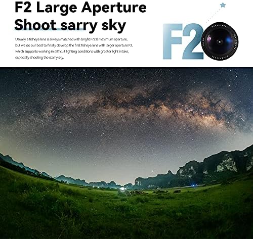 TTartisan 7.5 mm F2.0 Balıkgözü Lens ile 180° Görüş Açısı, Fujifilm X-Montaj Kameralar ile Uyumlu Gibi X-A1, X-A2, X-at, X-M1,