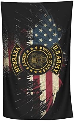 Abd Ordusu Veteran Retro Amerikan Bayrağı Banyo Havlusu Güçlü Su Emme 32 * 51in