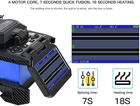 Fiber optik Füzyon Splicer Çekirdek Alignemnt Orientek T45 Fiber Cleaver ile Yeni Tasarım Fusionadora Ekleme Makinesi
