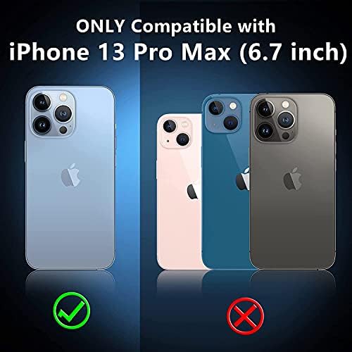 SPİDERCASE iPhone 13 için Tasarlanmış Pro Max Durumda, [2 Adet Temperli Cam Ekran Koruyucu ve 2 Adet Kamera Lens Koruyucu ile]