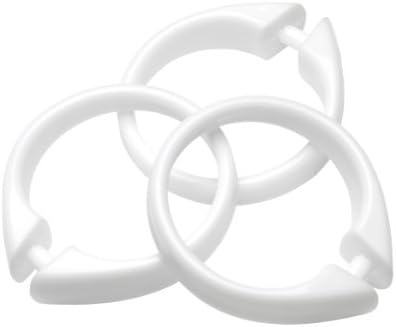 Karanfil Ev Modası Snap Plastik Duş Perdesi Kancaları, Beyaz