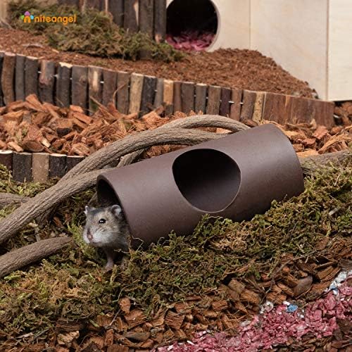 Niteangel Seramik Hamster Tüneli ve Tüpleri Saklanma Yeri: Cüce Robo Suriye Hamsterleri Fareler Sıçanlar veya Diğer Küçük Hayvanlar