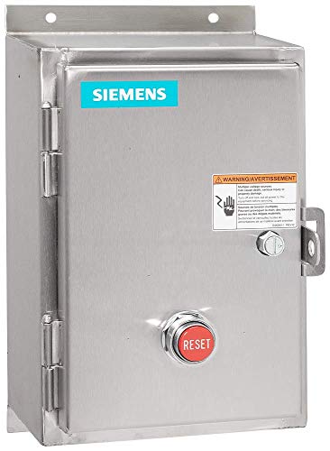 Siemens 14DUE32WA Ağır Hizmet Tipi Motor Marşı, Katı Hal Aşırı Yükü, Otomatik / Manuel Sıfırlama, Açık Tip, NEMA 4/4X Paslanmaz