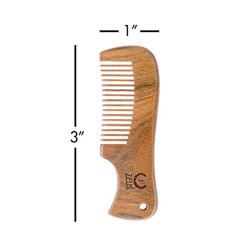 ZEUS Organik Sandal Ağacı Bıyık Tarağı-Erkekler için En iyi Bıyık Bakım Aracı-B31