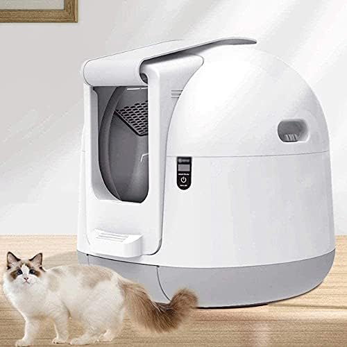 BDRWXZ Akıllı Otomatik kedi Tuvalet, kedi Lazımlık Indüksiyon Dönen Temizlik kedi Robot Çöp Büyük kedi kendi kendini Temizleyen