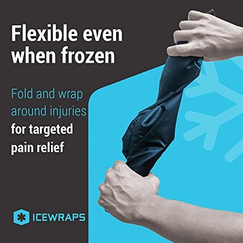 ICEWRAPS Kullanımlık Jel Buz Paketi ile Yumuşak Kumaş Kapak 12” x 21 Büyük Soğuk Terapi Wrap için Geri Yaralanma, Kalça veya