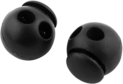 EuısdanAA Plastik Çift Delik Tasarım Geçiş Stoper Kordon Adjustive Kilit 12 ADET Siyah (Cerradura ajustable del cordón de tope