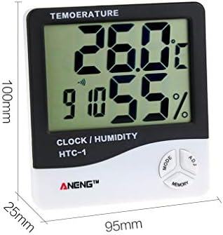 Kapalı LCD Elektronik Dijital Sıcaklık Nem Ölçer Dijital Termometre Higrometre Çalar Saat Hava İstasyonu