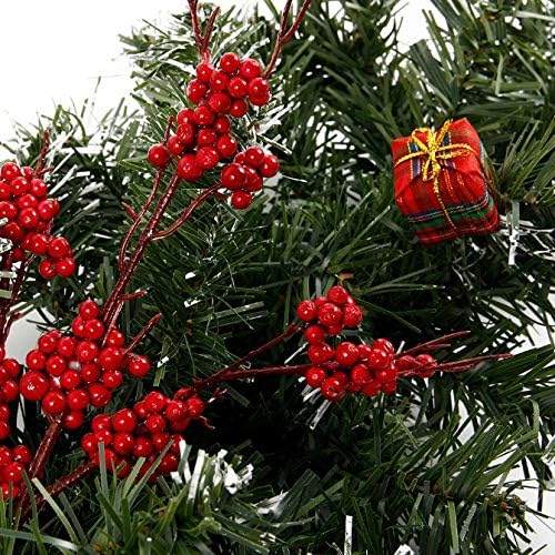 SSMDYLYM Noel Çelenk Süsleme Çelenk Çelenk Sahte Çam Ağacı Noel Dekor PVC Parti Dekor Rattan DIY Ev Yapay yılbaşı dekoru (Boyut: