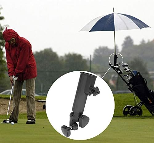 FAMKIT Sağlık Dişli Golf Arabası Şemsiye Tutucu, Evrensel Golf Itme Sepeti Şemsiye Dağı Şemsiye Standı Eki