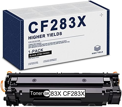 1 Paket 83X | CF283X Siyah Uyumlu Toner Kartuşu HP yedek malzemesi Pro M201n (CF455A) M201dw (CF456A) MFP M225dn (CF484A) MFP