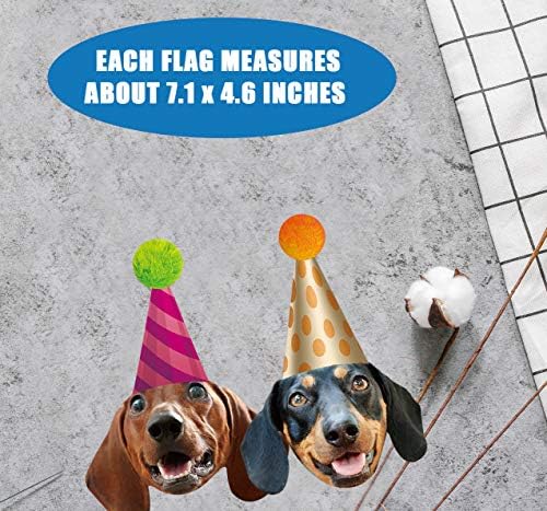 Dachshund Doğum Günü Çelenk, Komik Wiener Köpek Doğum Günü Partisi Dekor, Köpek Yüz Bunting Banner