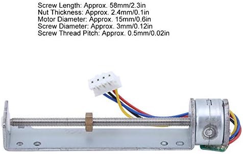 DC 2-Phase 4-Wire Sürücü Step Motor Vida ile Lineer Somun Kaymak için DIY Lazer Oyma Makinesi Adım Açısı 18°