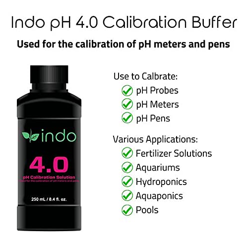 Indo pH Kalibrasyon Çözüm Kiti 4.0 ve 7.0 (Her Çözeltinin 250mL / 8 oz'u)