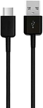 Galaxy S9/S9 Plus/S8/S8+/Note8 için İki (2) OEM Samsung USB-C Veri Şarj Kablosu-Siyah EP-DG950CBE-Toplu Paketleme