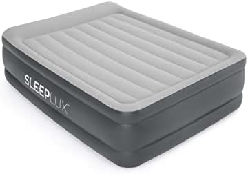 Dahili Pompa, Yastık ve USB Şarj Cihazı ile SleepLux Dayanıklı Şişme Hava Yatağı, 22 Uzun Kraliçe
