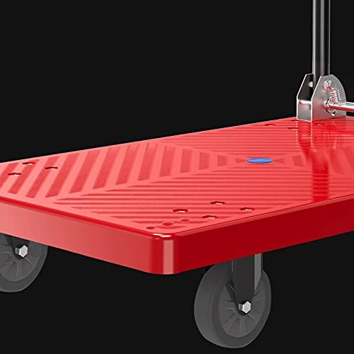 Platform El Kamyonu Katlanabilir El Kamyonu Çok Boyutlu Plastik Platform İtme Arabası Bagaj Paketi için 4 Tekerlekli Flatbed