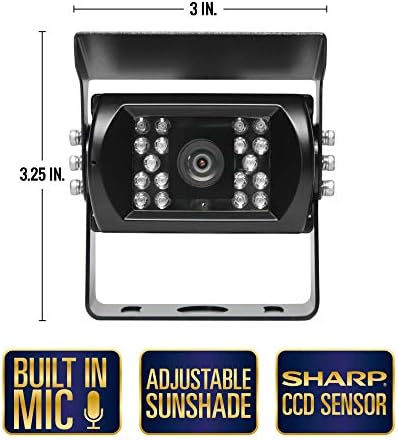 Üç Yedek Kamera ve 7 TFT LCD Ekranlı Dikiz Güvenliği RVS-770615 Yedekleme Kamera Sistemi